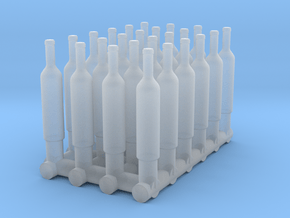 1:48 24 Wine Bottles in Clear Ultra Fine Detail Plastic
