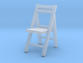 1:72 Wooden Folding Chair in Clear Ultra Fine Detail Plastic