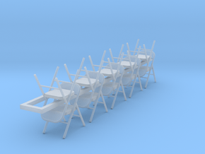 10 1:72 Metal Folding Chair in Clear Ultra Fine Detail Plastic