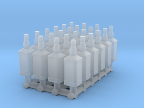 24 1:32 Whiskey Bottles in Clear Ultra Fine Detail Plastic