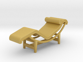 1:48 Le Corbusier Chaise Lounge LC4 Chair in Tan Fine Detail Plastic
