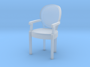 1:24 Louis XVI Armchair in Clear Ultra Fine Detail Plastic