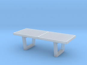 1:48 48" Nelson Bench in Clear Ultra Fine Detail Plastic
