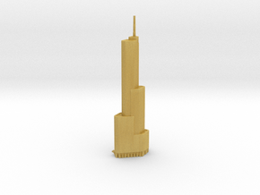 Trump Tower - Chicago (1:4000) in Tan Fine Detail Plastic