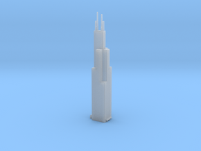 Willis/Sears Tower - Chicago (1:4000) in Clear Ultra Fine Detail Plastic