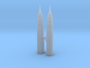 Petronas Towers - Kuala Lumpur (1:4000) in Clear Ultra Fine Detail Plastic