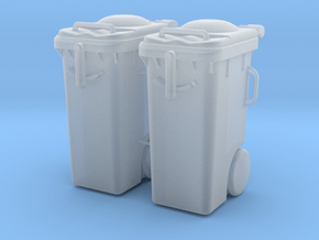 Garbage can 2x in Clear Ultra Fine Detail Plastic