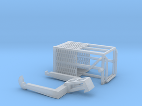 HO/1:87 Man basket for mini crawler crane in Clear Ultra Fine Detail Plastic