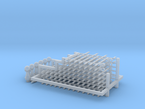 HO/1:87 Cemetery set 5 - fence kit in Clear Ultra Fine Detail Plastic