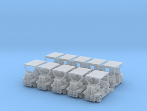 TT/1:120 Golf cart x10 in Clear Ultra Fine Detail Plastic