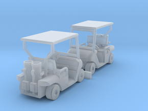 1:100 Golf cart x2, kit in Clear Ultra Fine Detail Plastic