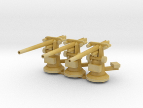 1:249 Scale 3"/50 Cal Mk22 Naval Gun in Tan Fine Detail Plastic