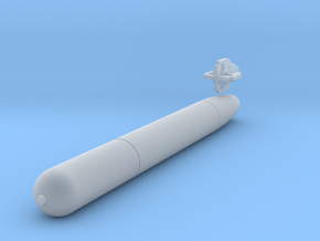 1:72 Scale 18 Inch Torpedo in Clear Ultra Fine Detail Plastic