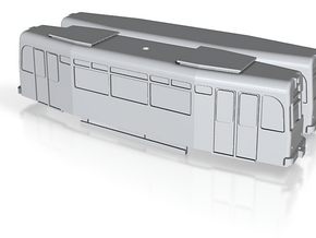 T57+Beiwagen (Türen beidseitig) 1/220 in Clear Ultra Fine Detail Plastic