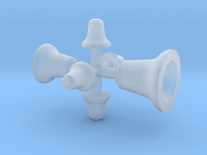 Glocken (4,5 + 3,4 + 2,3 mm) in Tan Fine Detail Plastic