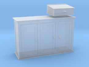 EP42 Signalmans cabinet and writing desk in Clear Ultra Fine Detail Plastic