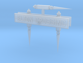 EL41B Nameboard and Finials in Clear Ultra Fine Detail Plastic