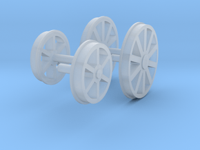 OO Aveling Porter "Blue Circle" Wheels in Clear Ultra Fine Detail Plastic