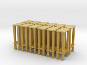 4mm Scale Rolling Stock body stands (set of 12) in Tan Fine Detail Plastic