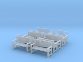 Bench type B - 1:35 scale 10 Pcs set  in Clear Ultra Fine Detail Plastic
