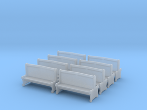 Bench type A - 00 ( 1:76 scale ) 10 Pcs set in Clear Ultra Fine Detail Plastic