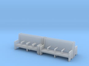 Bench type C - 1:72 scale  4 Pcs set in Clear Ultra Fine Detail Plastic