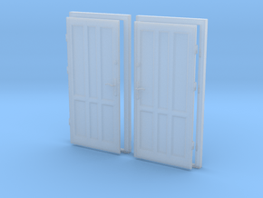 0 scale 1:43 doors ( 2pcs set)  in Clear Ultra Fine Detail Plastic