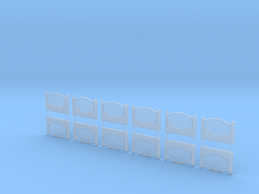  Concrete fencing spans at 1:87 HO scale Type C in Clear Ultra Fine Detail Plastic
