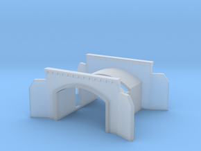 Tunnel portal two track - T scale 1:450 in Clear Ultra Fine Detail Plastic