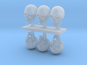 1:12 scale Skulls  in Clear Ultra Fine Detail Plastic
