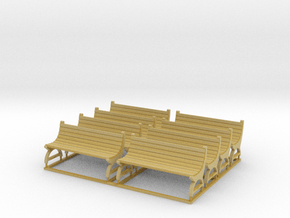 Bench type D - H0 ( 1:87 scale ) 8 Pcs set in Tan Fine Detail Plastic