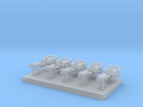 Carriage - T Scale 1:450 5 pcs set in Clear Ultra Fine Detail Plastic