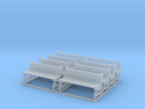 Bench type A - TT ( 1:120 scale ) 8 Pcs set in Clear Ultra Fine Detail Plastic