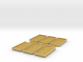 Door - N ( 1:160 scale ) 6 pcs set  in Tan Fine Detail Plastic