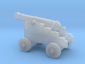 18th Century 3# Cannon-Small Naval Carriage 1/24 in Clear Ultra Fine Detail Plastic