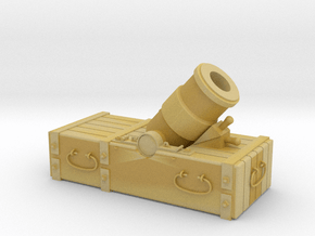 18th-Century 8" Mortar on Small Sled - 1/35 Scale in Tan Fine Detail Plastic