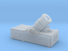 18th-Century 8" Mortar on Small Sled - 1/35 Scale in Clear Ultra Fine Detail Plastic