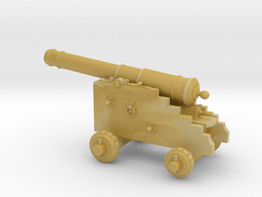 18th Century 6# Cannon-Naval Carriage 1/24 in Tan Fine Detail Plastic