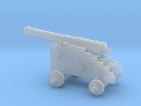 18th Century 6# Cannon-Naval Carriage 1/24 in Clear Ultra Fine Detail Plastic