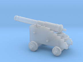 18th Century 6# Cannon-Naval Carriage 1/96 in Clear Ultra Fine Detail Plastic