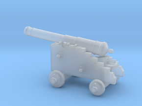 18th Century 6# Cannon-Naval Carriage 1/125 in Clear Ultra Fine Detail Plastic