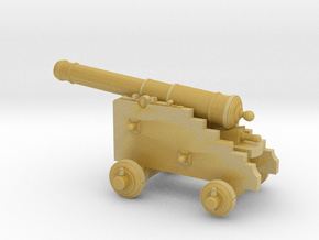 18th Century 6# Cannon-Naval Carriage 1/56 in Tan Fine Detail Plastic