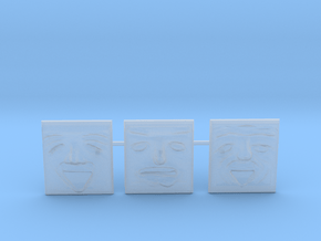 HO/OO Lionel Style Troublesome Faces in Clear Ultra Fine Detail Plastic