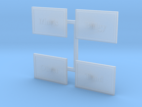 HO/OO TTTE S3 Nameboards in Clear Ultra Fine Detail Plastic