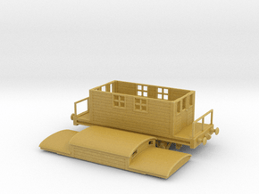 HO/OO Sodor Lines Caboose v4 Chain in Tan Fine Detail Plastic