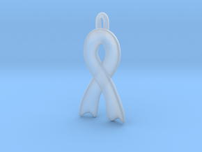 Invisible illness Ribbon Pendant in Clear Ultra Fine Detail Plastic