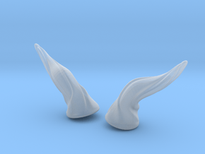 Horns Twist Vine: YOSD horns pointing sideways in Clear Ultra Fine Detail Plastic