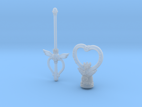 sailor moon wands for S.H. figuart: bell and kaled in Clear Ultra Fine Detail Plastic