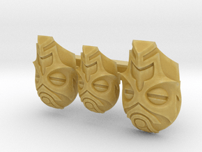 FOD-03-Fantasy Masks Pack for 6'' and 7'' Figures in Tan Fine Detail Plastic