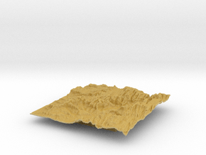 4'' Zion National Park Terrain Model, Utah, USA in Tan Fine Detail Plastic
